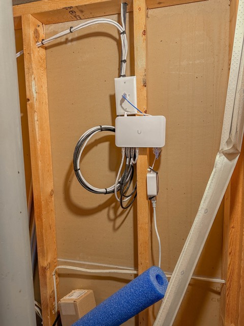 In-wall cabling before drywall