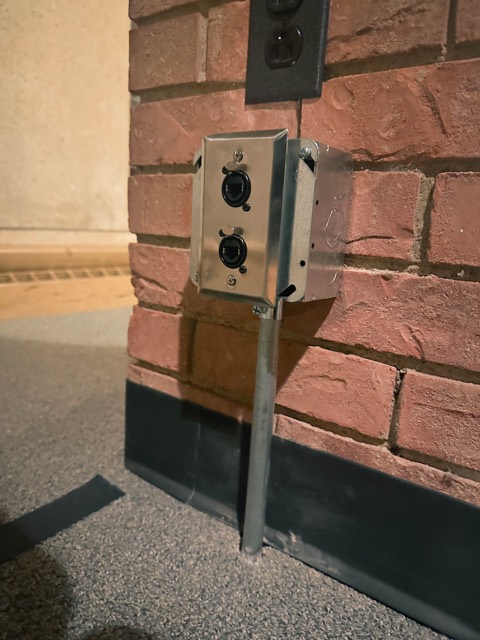 Floor box for stage connections