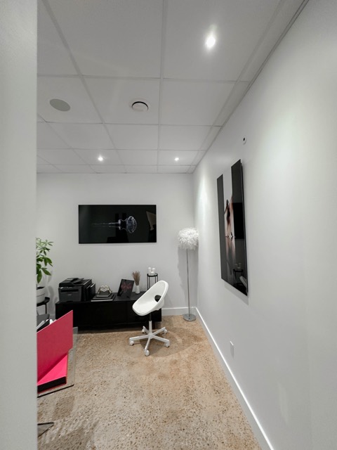 Office with display and seating