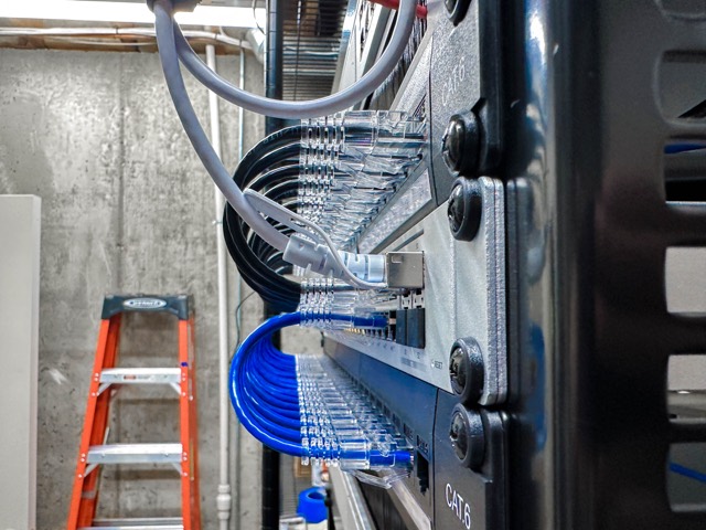 Patch panel from the side