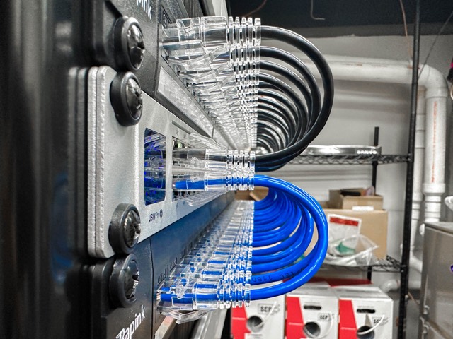 Patch panel close up
