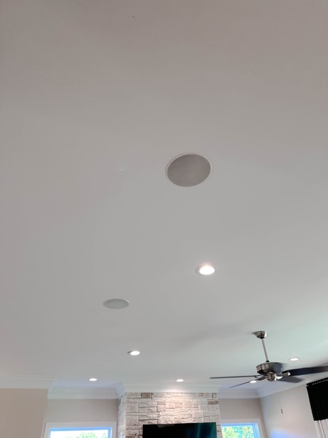 In-ceiling speakers in the living room