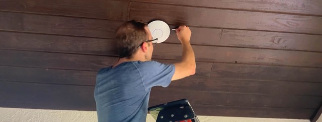 Mounting an access point on a wood ceiling