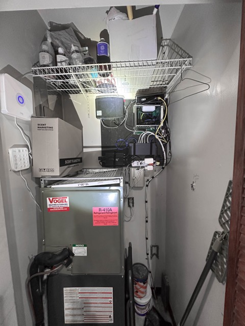 Network gear in the utility closet