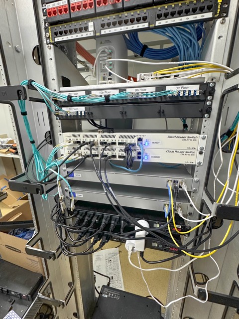 Rack with new patching
