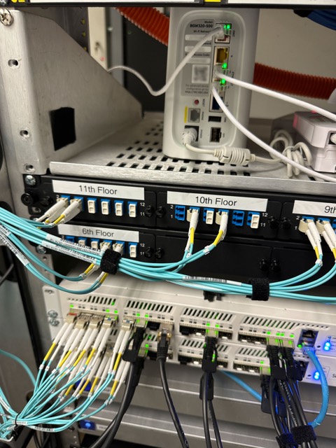 Patch panel close up