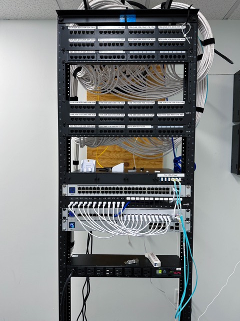 Rebuilt rack in the office