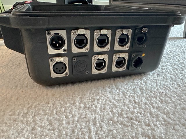 Connector panel on the network unit