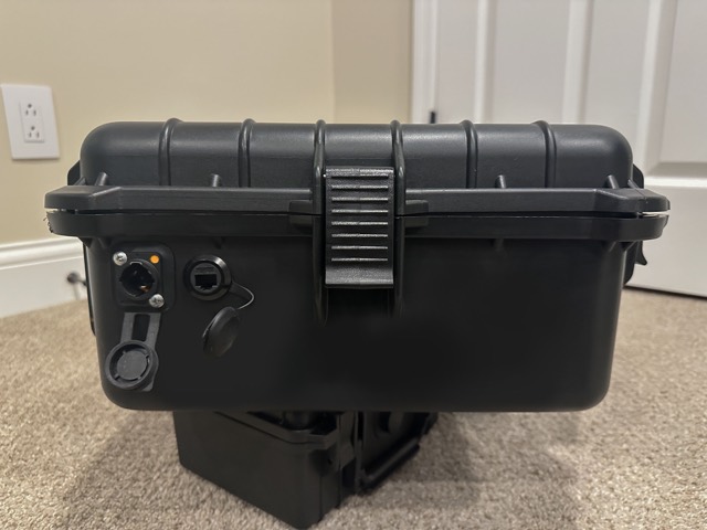 Case with external connectors