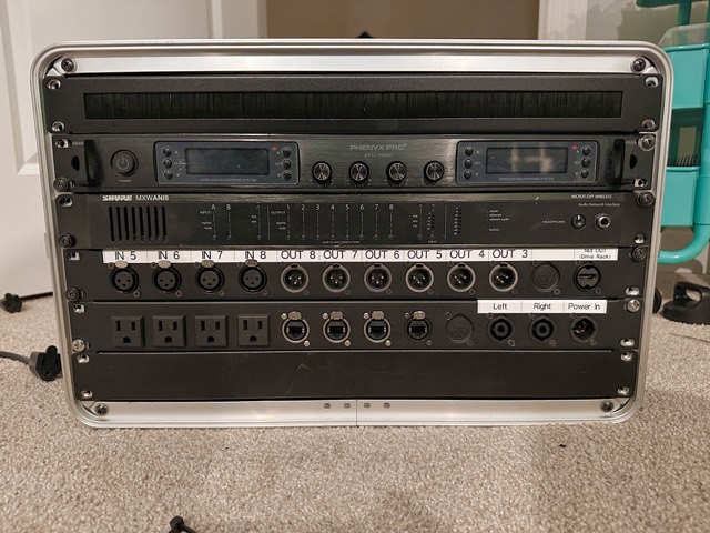 Stage box front panel