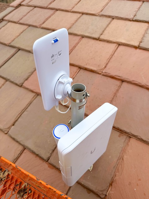 Rooftop access point close up