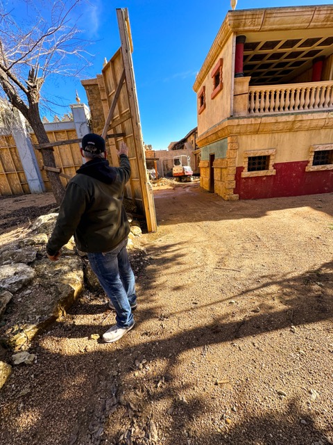 Walking the site plan on the backlot