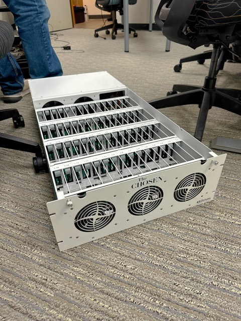 Rack-mount fan unit before installation