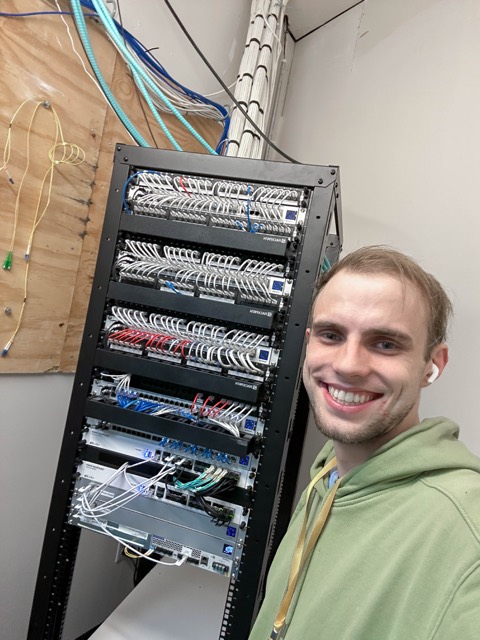 Finished rack in the production office