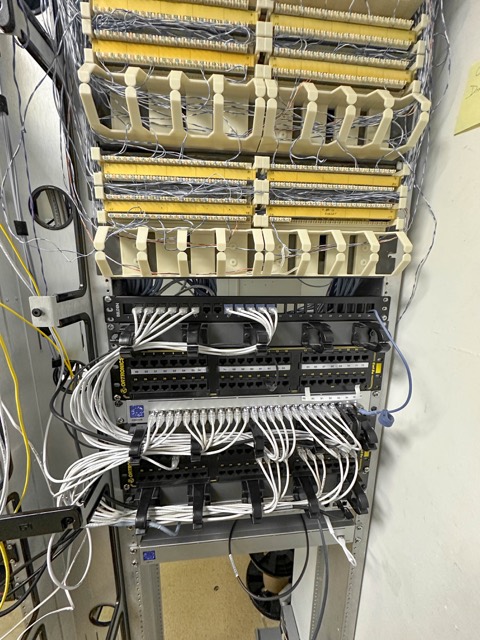 Fiber panel with terminated strands