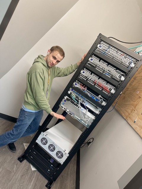 Setting the rack into place