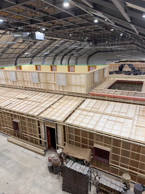 Standing set inside the soundstage from above