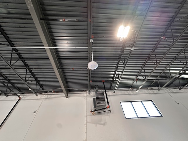 Second access point on the warehouse roof structure