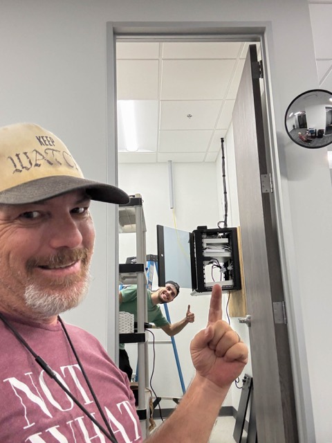 Camera check at the office door