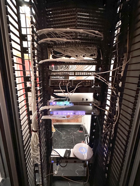 Core switching rack in the server room