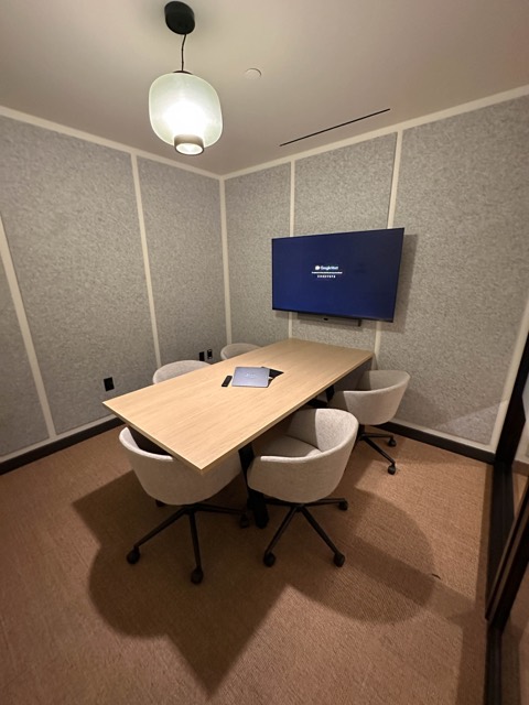 Huddle room ready for a call